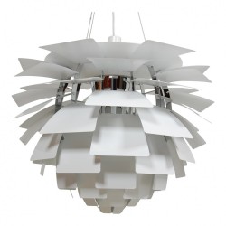 Poul Henningsen nyrenoveret hvid Kogle Hvid Ø: 84 Cm