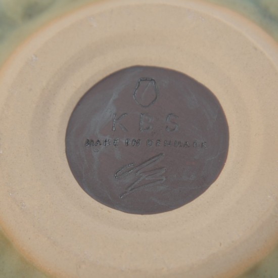 Anders Børgesen grøn vase H: 21Cm