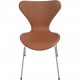 Set of 6 Arne Jacobsen Seven chairs in walnut classic leather 1979
