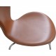 Set of 6 Arne Jacobsen Seven chairs in walnut classic leather 1979