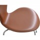 Set of 6 Arne Jacobsen Seven chairs in walnut classic leather 1979