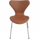 Set of 6 Arne Jacobsen Seven chairs in walnut classic leather 1979