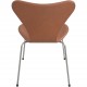 Set of 6 Arne Jacobsen Seven chairs in walnut classic leather 1979