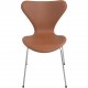 Set of 6 Arne Jacobsen Seven chairs in walnut classic leather 1979