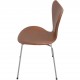 Set of 6 Arne Jacobsen Seven chairs in walnut classic leather 1979