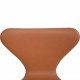 Set of 6 Arne Jacobsen Seven chairs in walnut classic leather 1979