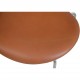 Set of 6 Arne Jacobsen Seven chairs in walnut classic leather 1979