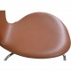 Set of 6 Arne Jacobsen Seven chairs in walnut classic leather 1979