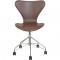 Arne Jacobsen 3117 office chair in mokka classic leather 1997