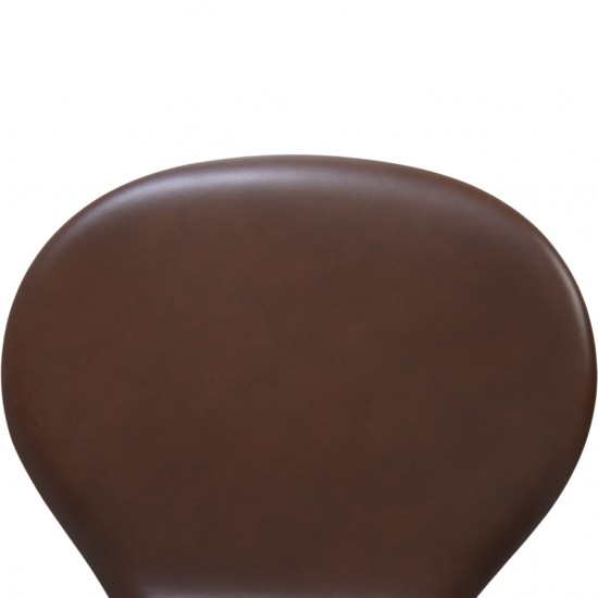 Arne Jacobsen 3117 office chair in mokka classic leather 1997