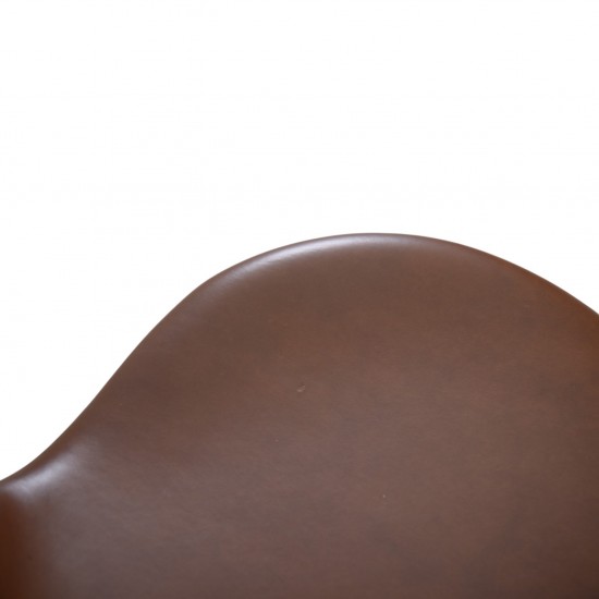 Arne Jacobsen 3117 office chair in mokka classic leather 1997