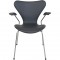 Arne Jacobsen 3207 seven armchair in black classic leather 2010s