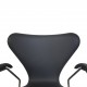 Arne Jacobsen 3207 seven armchair in black classic leather 2010s