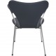 Arne Jacobsen 3207 seven armchair in black classic leather 2010s