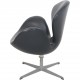 Arne Jacobsen vintage Swan chair in black leather 1960s