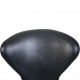 Arne Jacobsen vintage Swan chair in black leather 1960s
