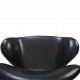 Arne Jacobsen vintage Swan chair in black leather 1960s