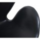 Arne Jacobsen vintage Swan chair in black leather 1960s