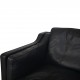 Børge Mogensen 2212 2.seater sofa in black leather 1980s
