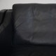 Børge Mogensen 2212 2.seater sofa in black leather 1980s