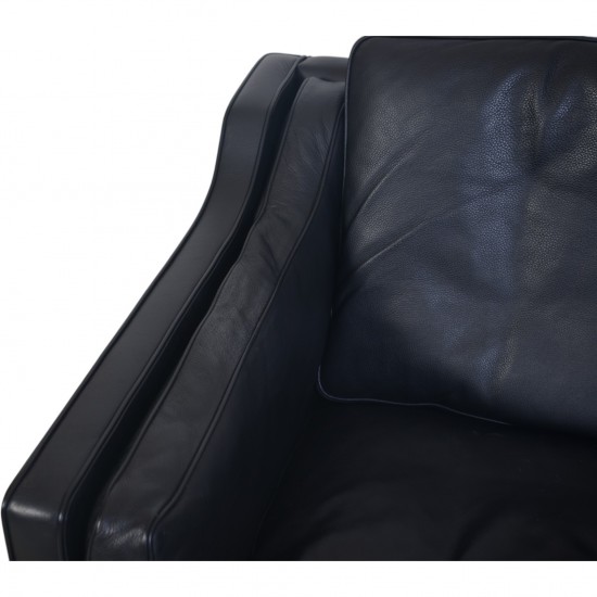 Børge Mogensen 2212 2.seater sofa in black leather 1980s