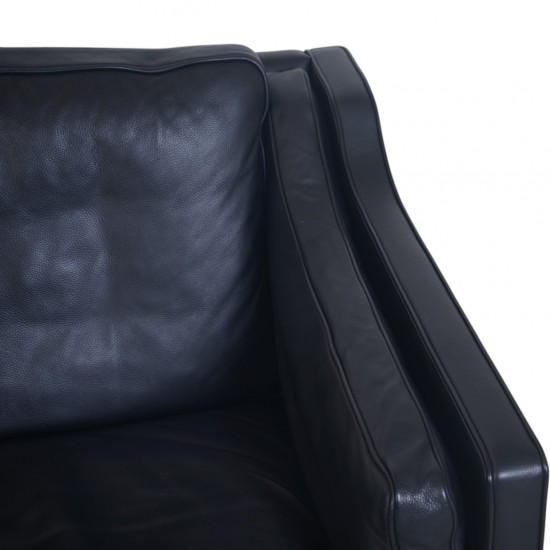 Børge Mogensen 2212 2.seater sofa in black leather 1980s