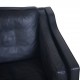 Børge Mogensen 2212 2.seater sofa in black leather 1980s