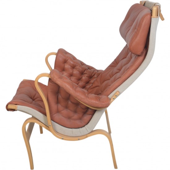 Bruno Mathson Pernilla chair in cognac leather 1990s