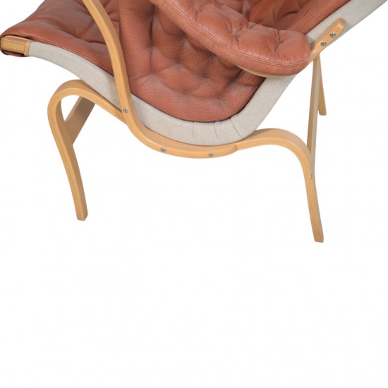 Bruno Mathson Pernilla chair in cognac leather 1990s