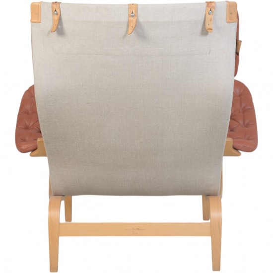 Bruno Mathson Pernilla chair in cognac leather 1990s