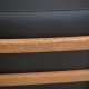 Hans Wegner GE290 chair in oak and black leather 1980s