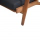 Hans Wegner GE290 chair in oak and black leather 1980s