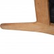 Hans Wegner GE290 chair in oak and black leather 1980s