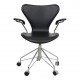 Arne Jacobsen Seven office chair 3217 with black classic leather 