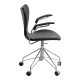 Arne Jacobsen Seven office chair 3217 with black classic leather 