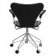 Arne Jacobsen Seven office chair 3217 with black classic leather 