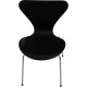 Sæt med 4 sorte Arne Jacobsen Syver stole