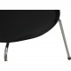 Sæt med 4 sorte Arne Jacobsen Syver stole