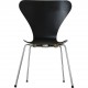 Sæt med 4 sorte Arne Jacobsen Syver stole