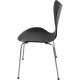 Sæt med 4 sorte Arne Jacobsen Syver stole