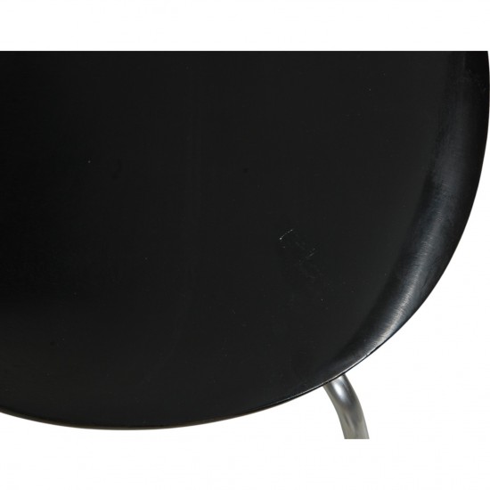Sæt med 4 sorte Arne Jacobsen Syver stole