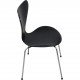 Sæt med 4 sorte Arne Jacobsen Syver stole