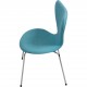 Sæt med 6 Arne Jacobsen Syver stole i blåt stof