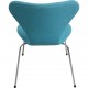 Sæt med 6 Arne Jacobsen Syver stole i blåt stof