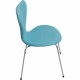 Sæt med 6 Arne Jacobsen Syver stole i blåt stof