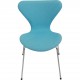 Sæt med 6 Arne Jacobsen Syver stole i blåt stof