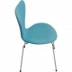 Sæt med 6 Arne Jacobsen Syver stole i blåt stof