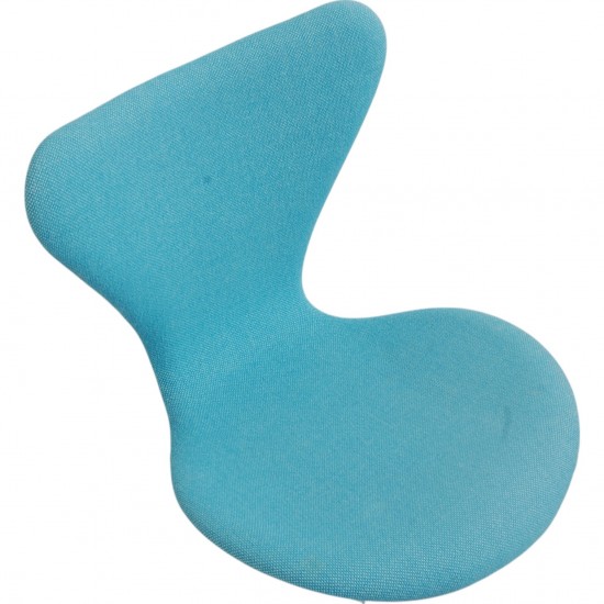 Sæt med 6 Arne Jacobsen Syver stole i blåt stof