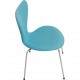 Sæt med 6 Arne Jacobsen Syver stole i blåt stof