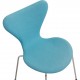 Sæt med 6 Arne Jacobsen Syver stole i blåt stof